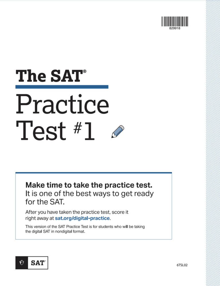 The SAT® Practice Test 1